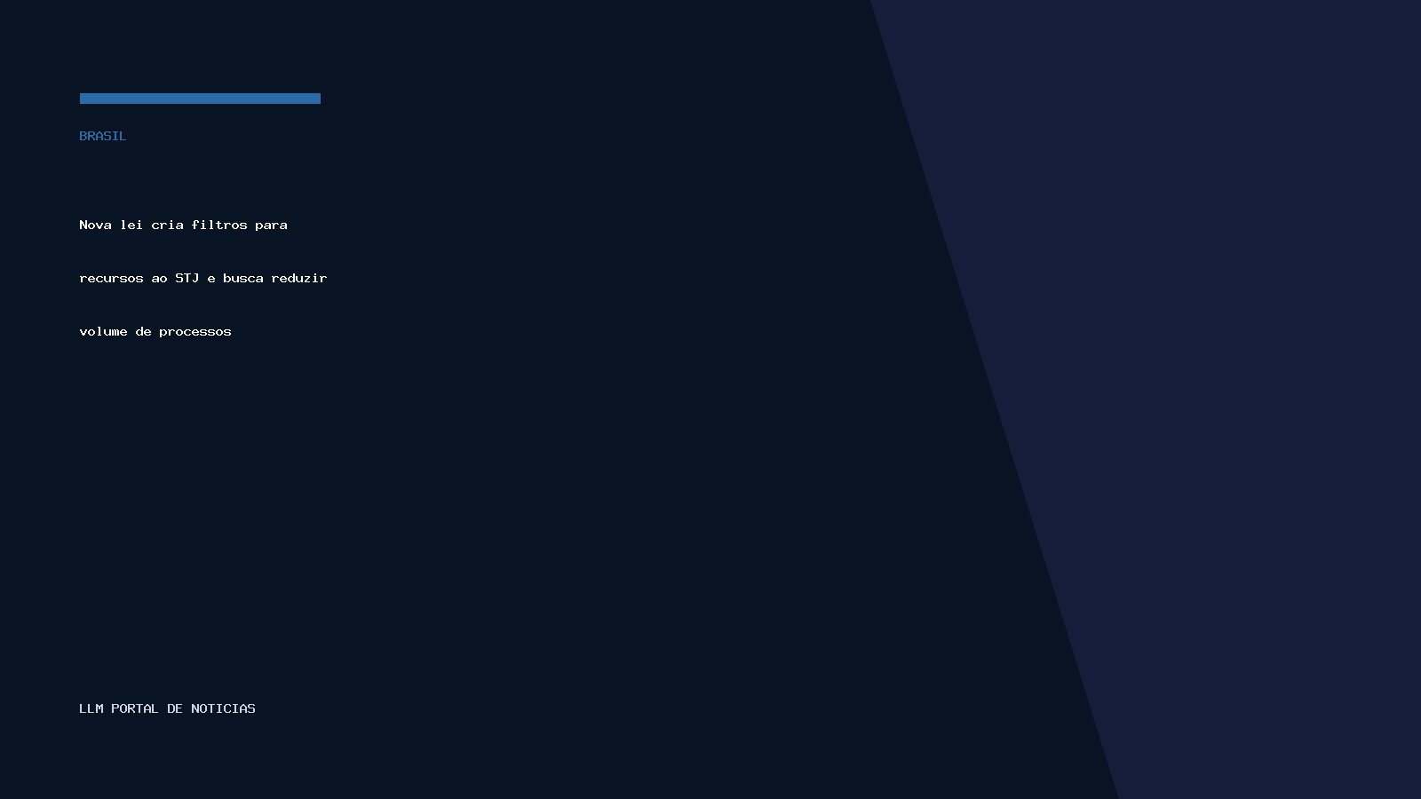 Nova lei cria filtros para recursos ao STJ e busca reduzir volume de processos